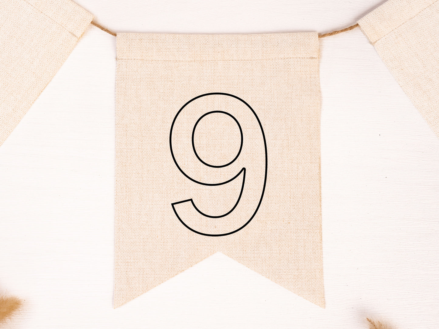 Wimpel zum Ausmalen *ZAHL