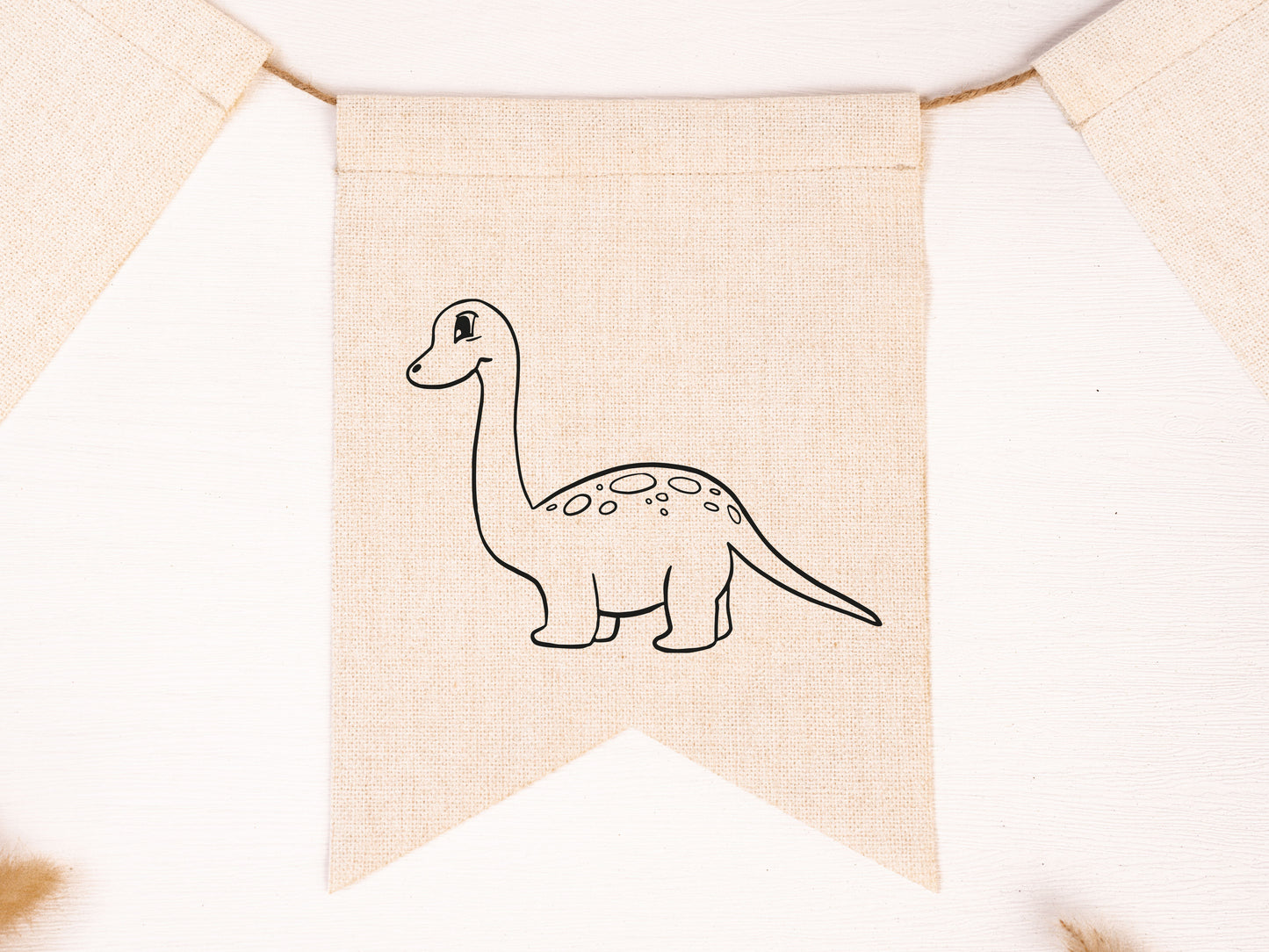 Wimpel zum Ausmalen *Dino