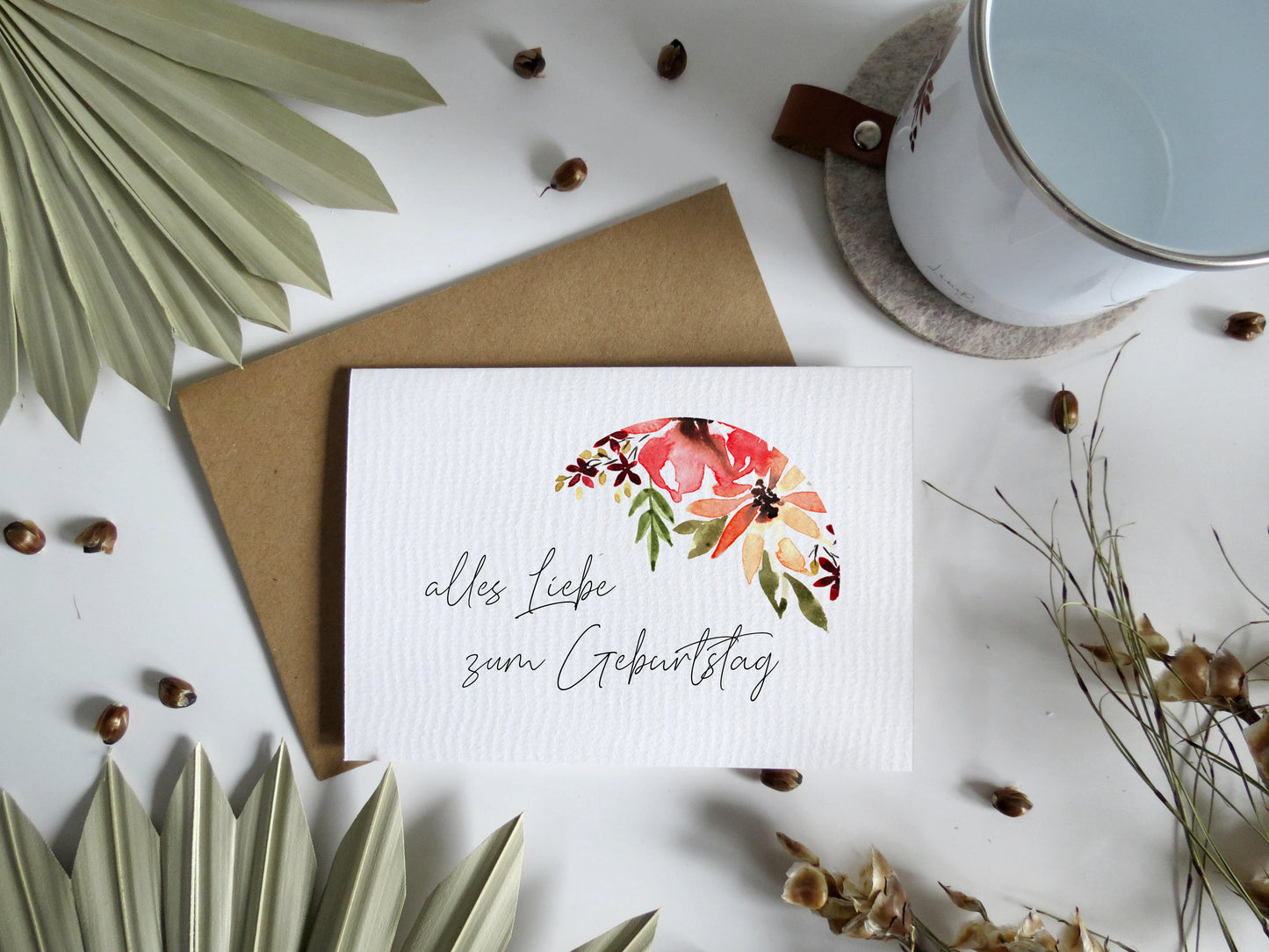 Grußkarte mit Umschlag - "Geburtstag"