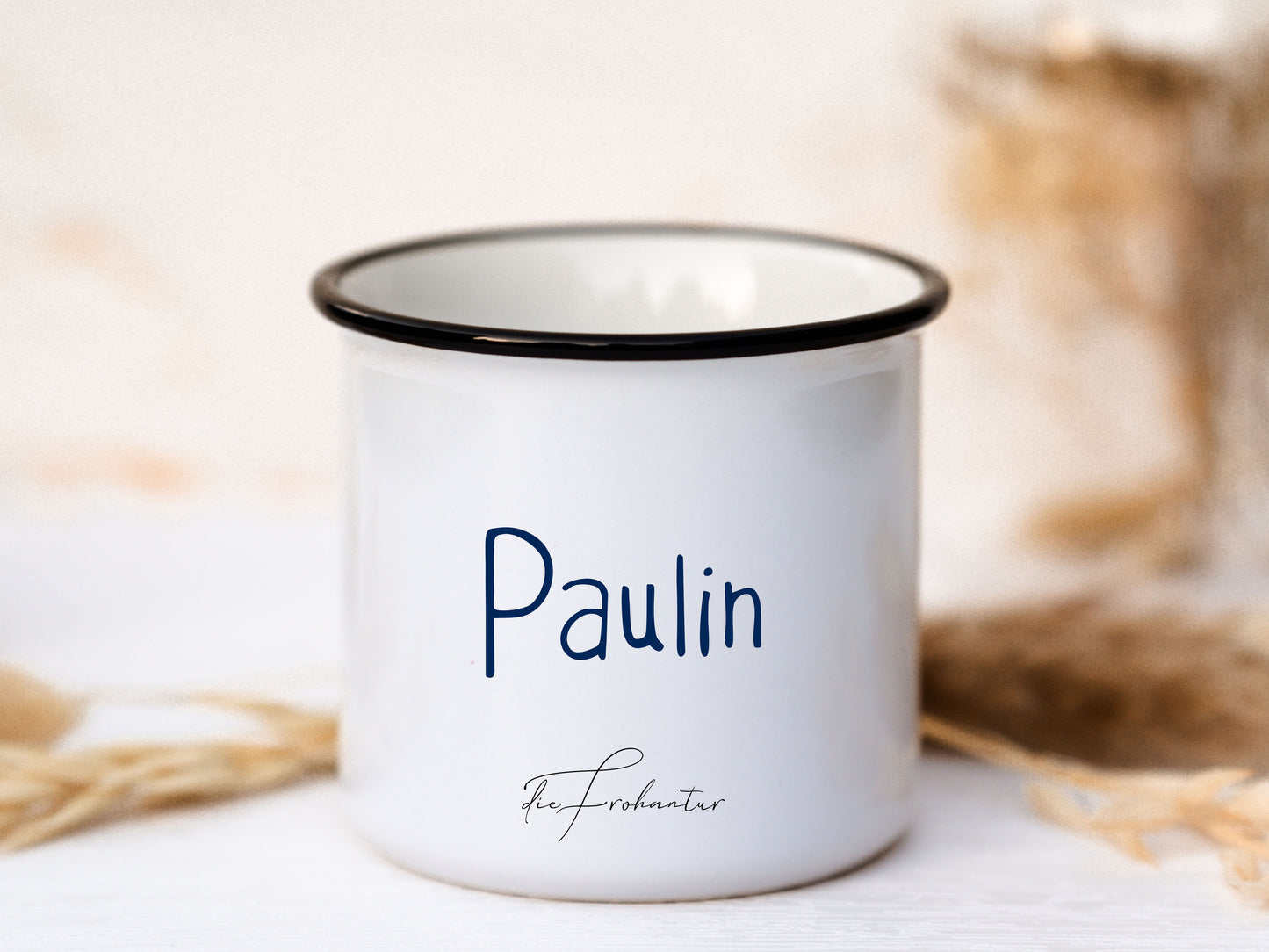 Keramik Tasse personalisiert - Glühwärmchen