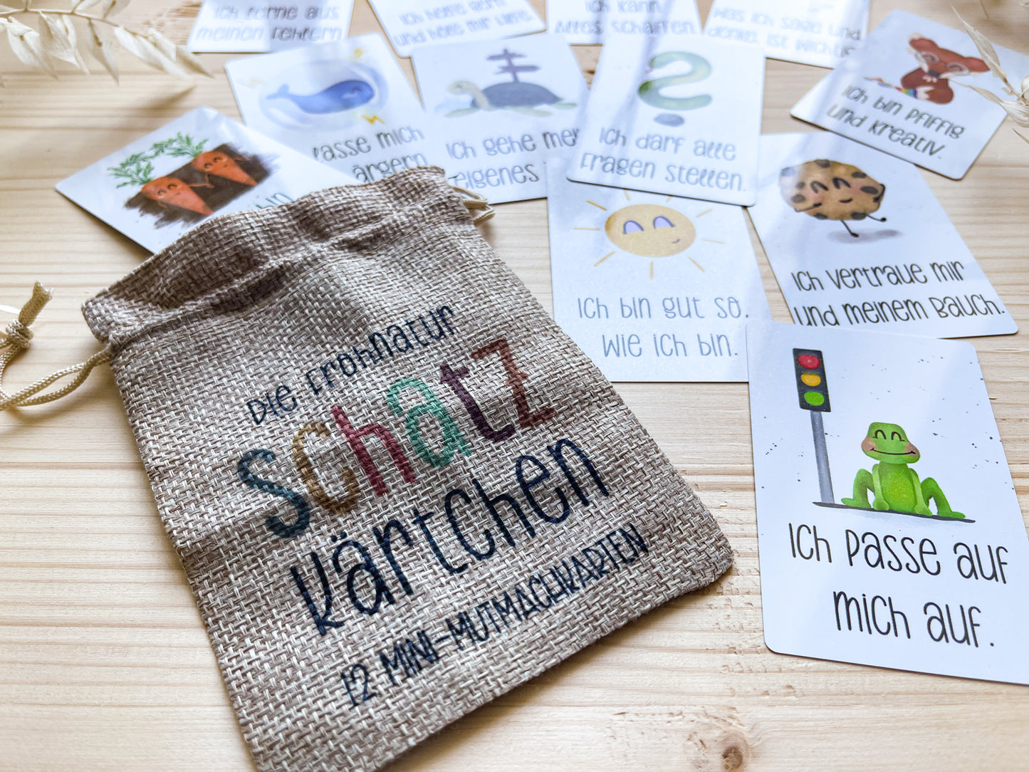 Affirmationskarten Set - Schatzkärtchen für die Brotdose