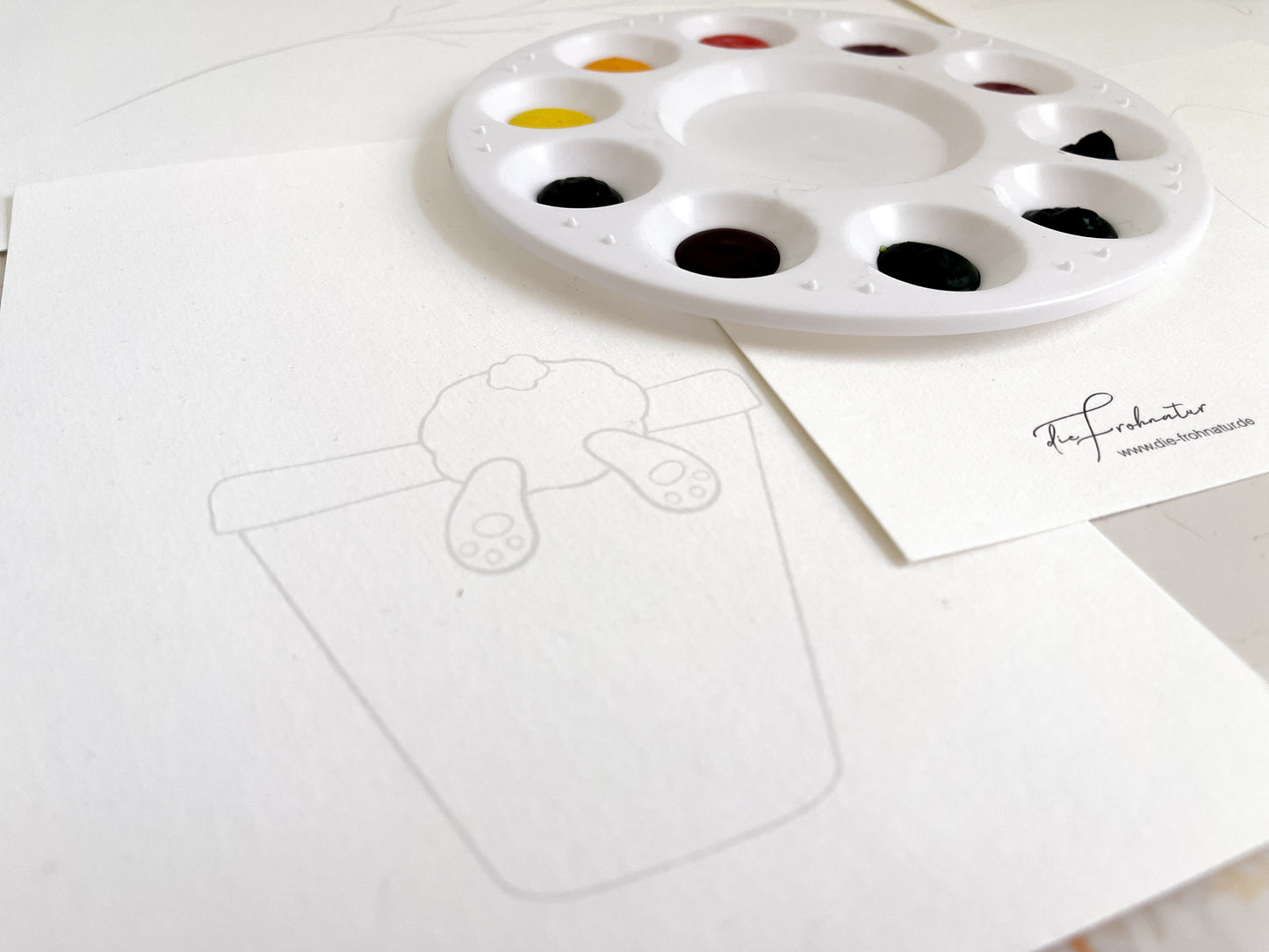 Aquarell-Mal-Set mit Mischpalette *Frühling