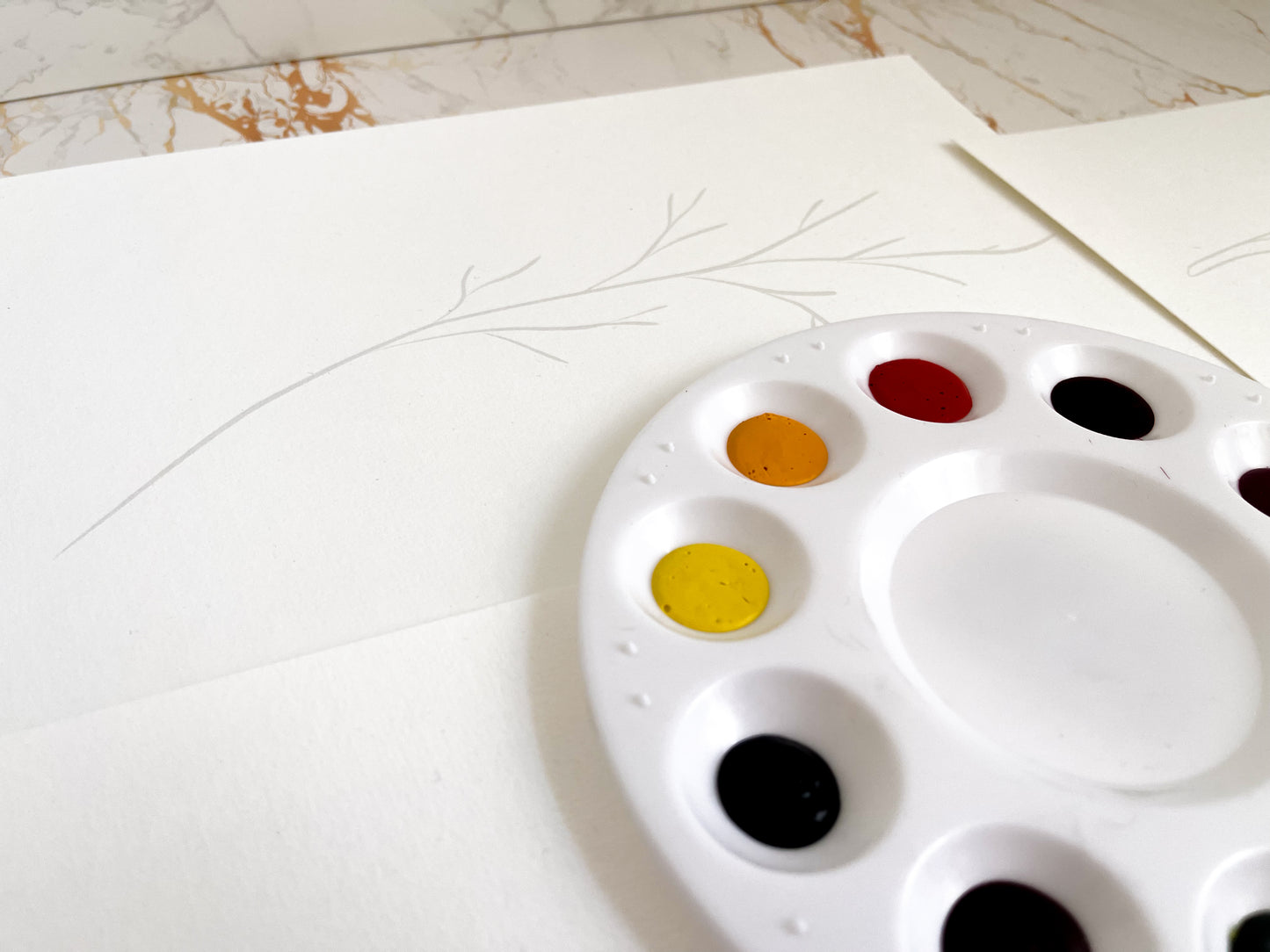 Aquarell-Mal-Set mit Mischpalette *Frühling