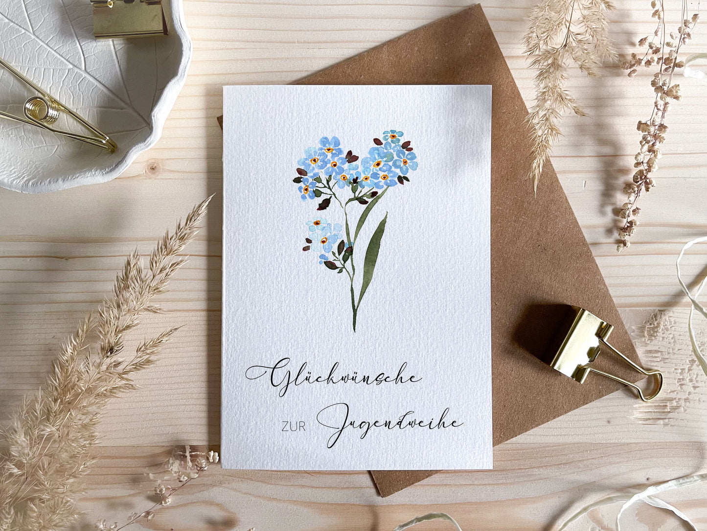 Grußkarte mit Umschlag - Jugendweihe