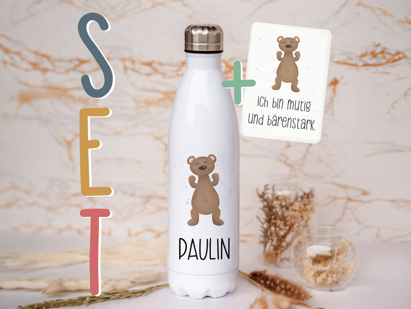 Thermoflasche personalisiert - Bär
