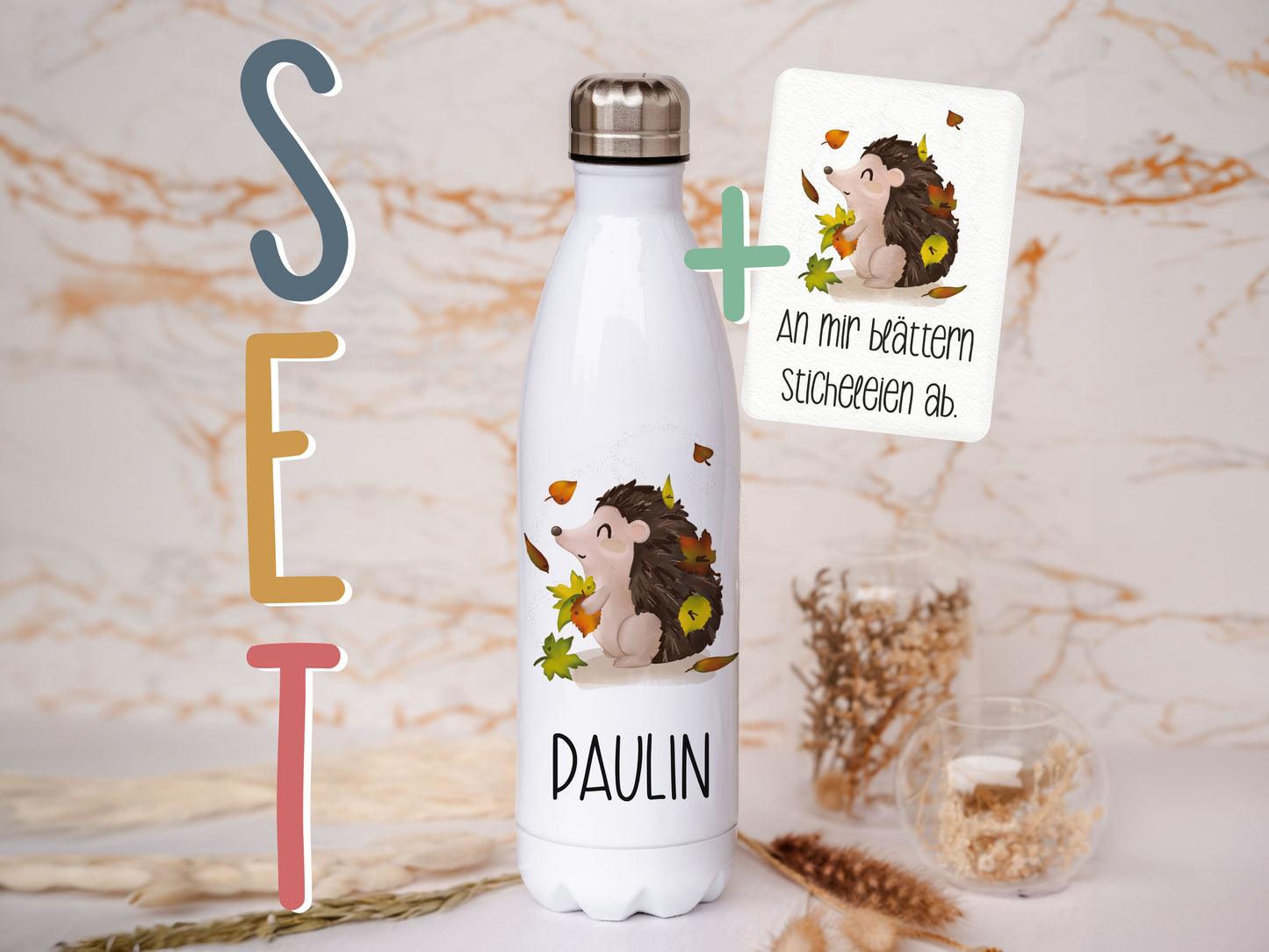 Thermoflasche personalisiert - Igel