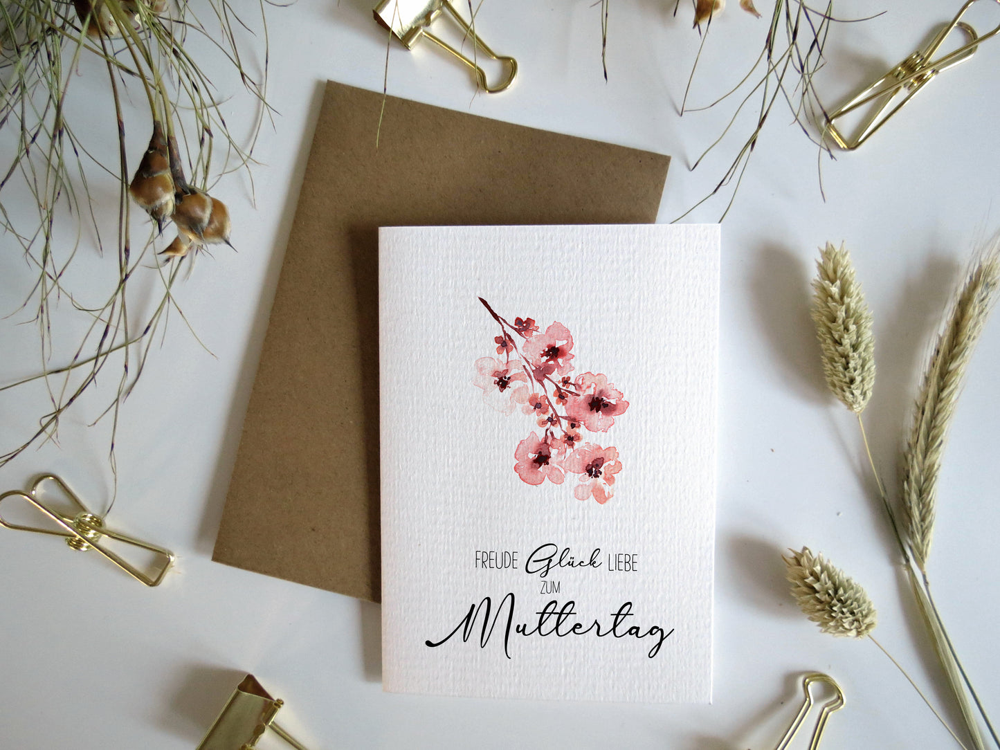 Grußkarte mit Umschlag - "Muttertag"