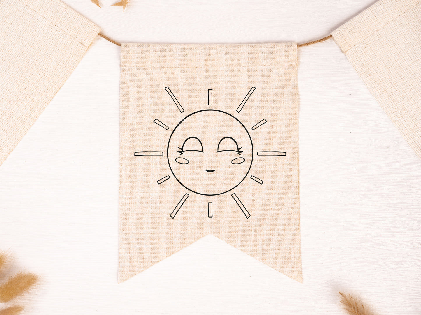 Wimpel zum Ausmalen *Sonne