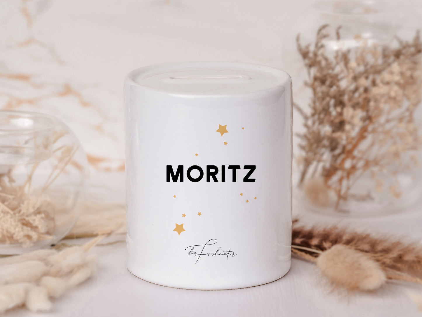 Spardose personalisiert - Weltraum "Monetenflug"