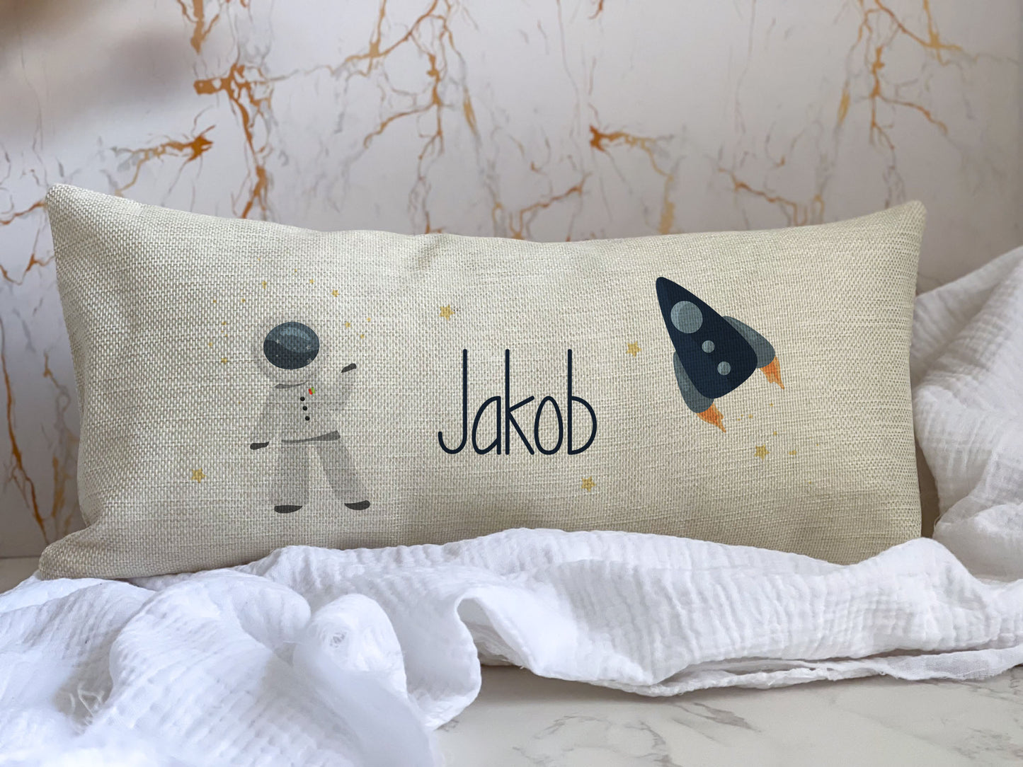 Kissenhülle - personalisiert Rakete