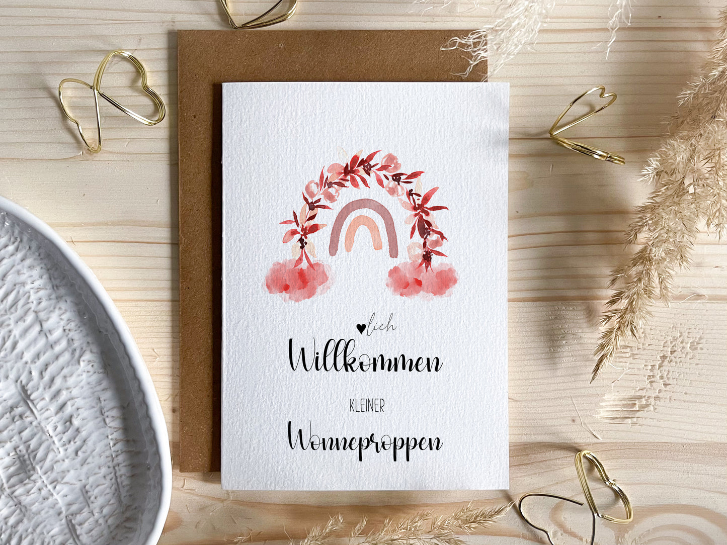 Grußkarte mit Umschlag - Geburt