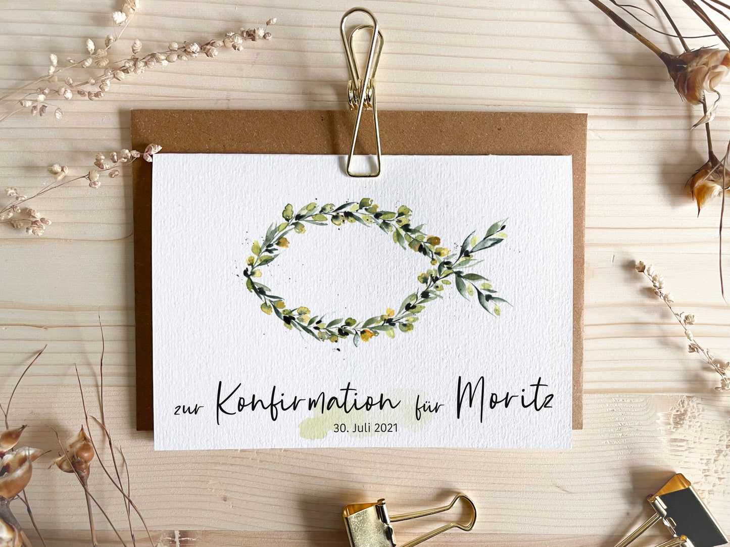 Grußkarte personalisiert - Taufe & Konfirmation