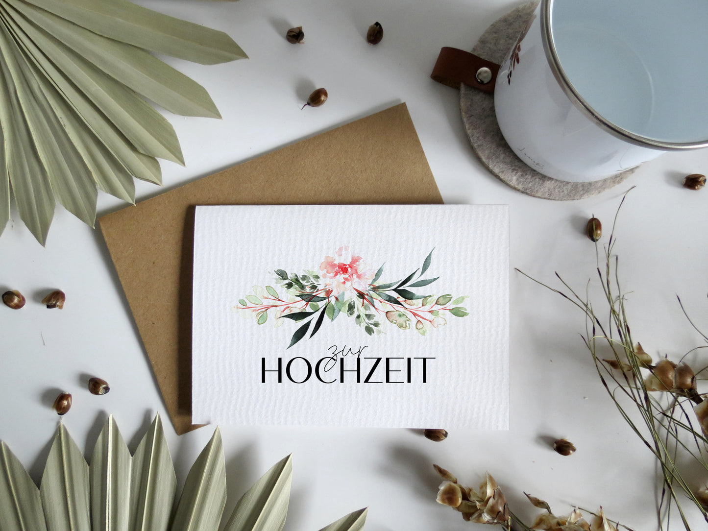 Grußkarte mit Umschlag - Hochzeit