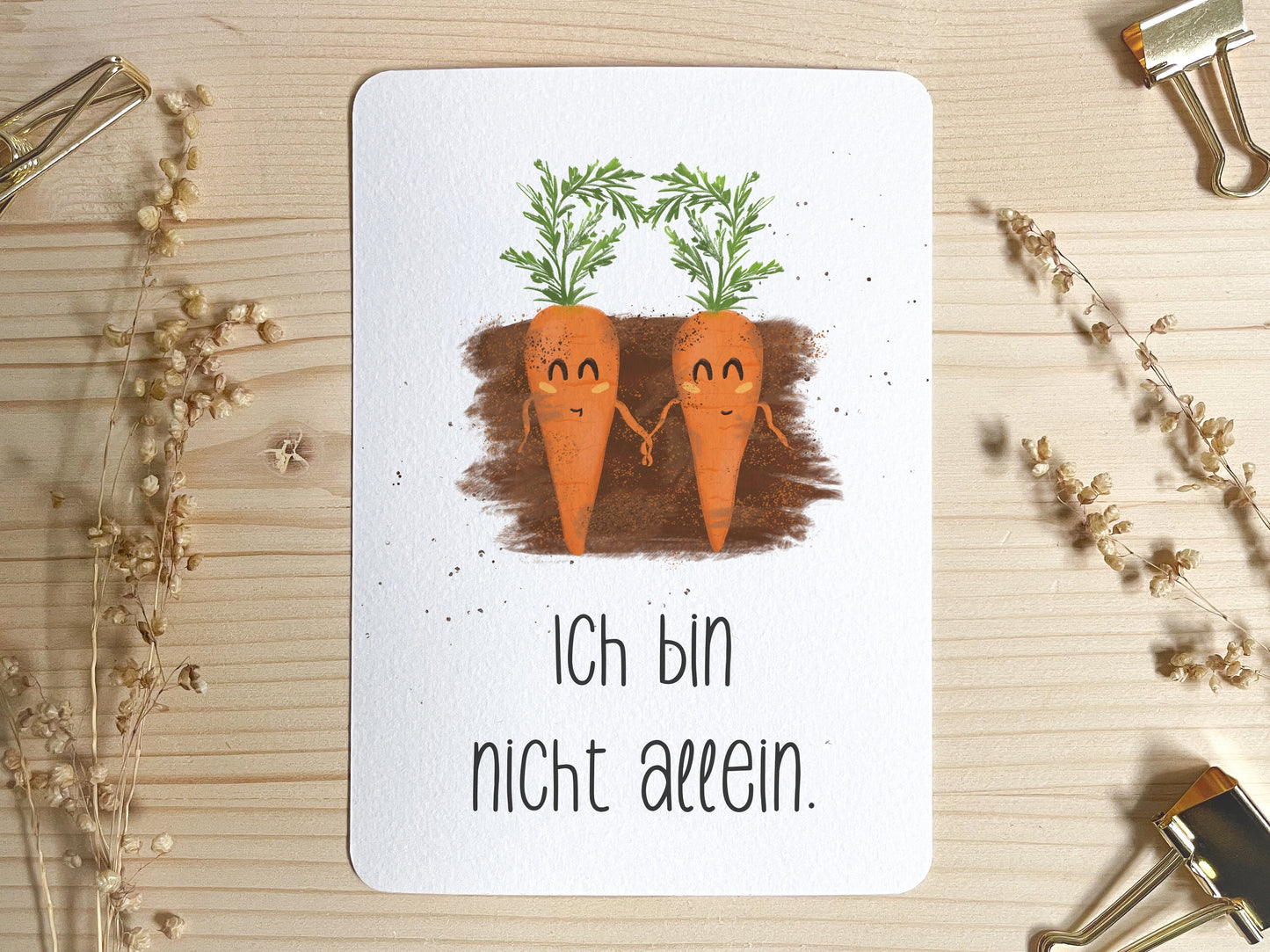 Affirmationskarte für Kinder - Möhren