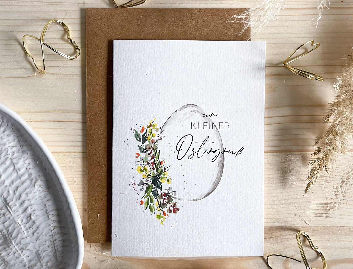 Grußkarte zu Ostern - Osterei