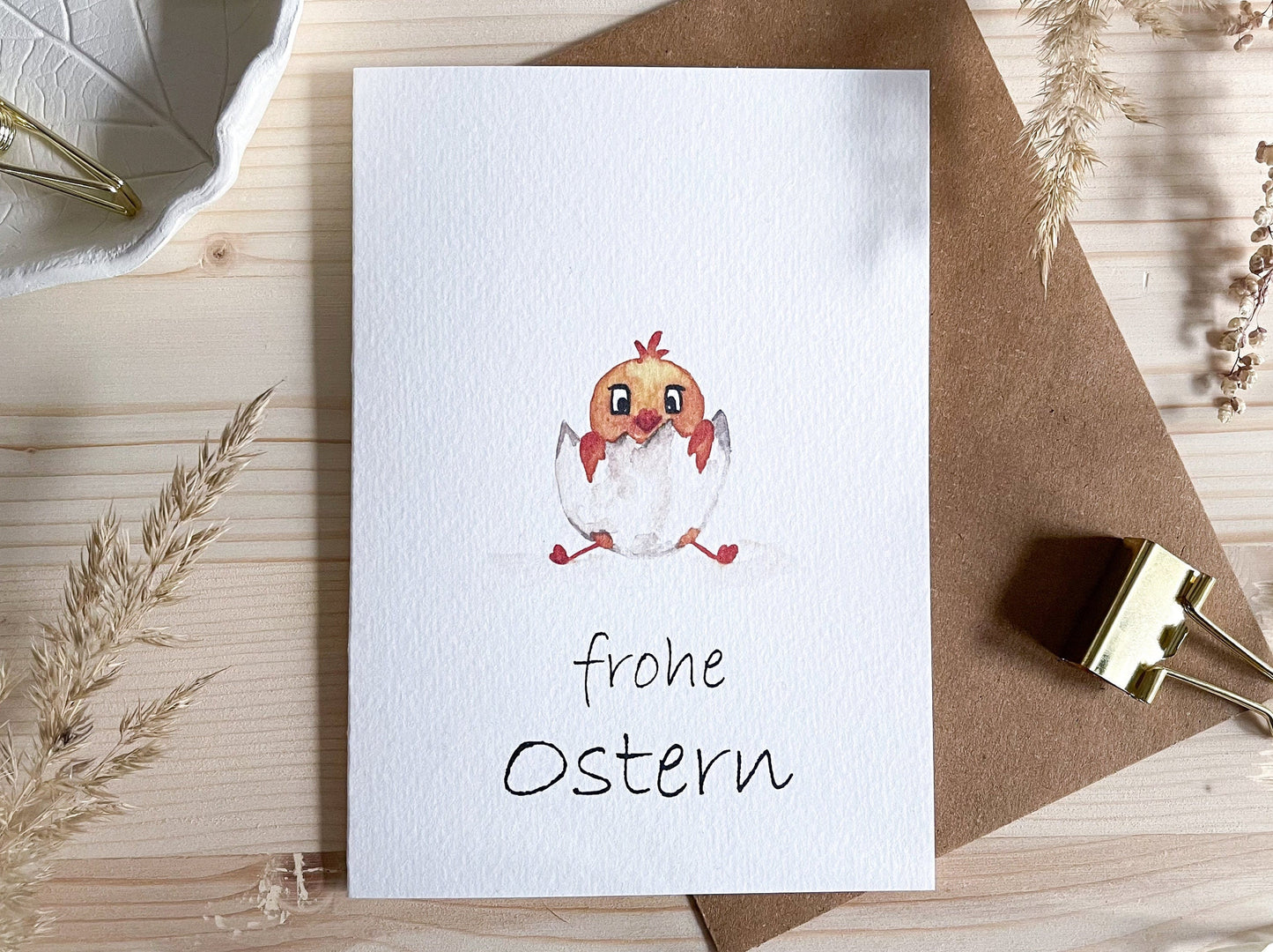 Grußkarte zu Ostern - Küken