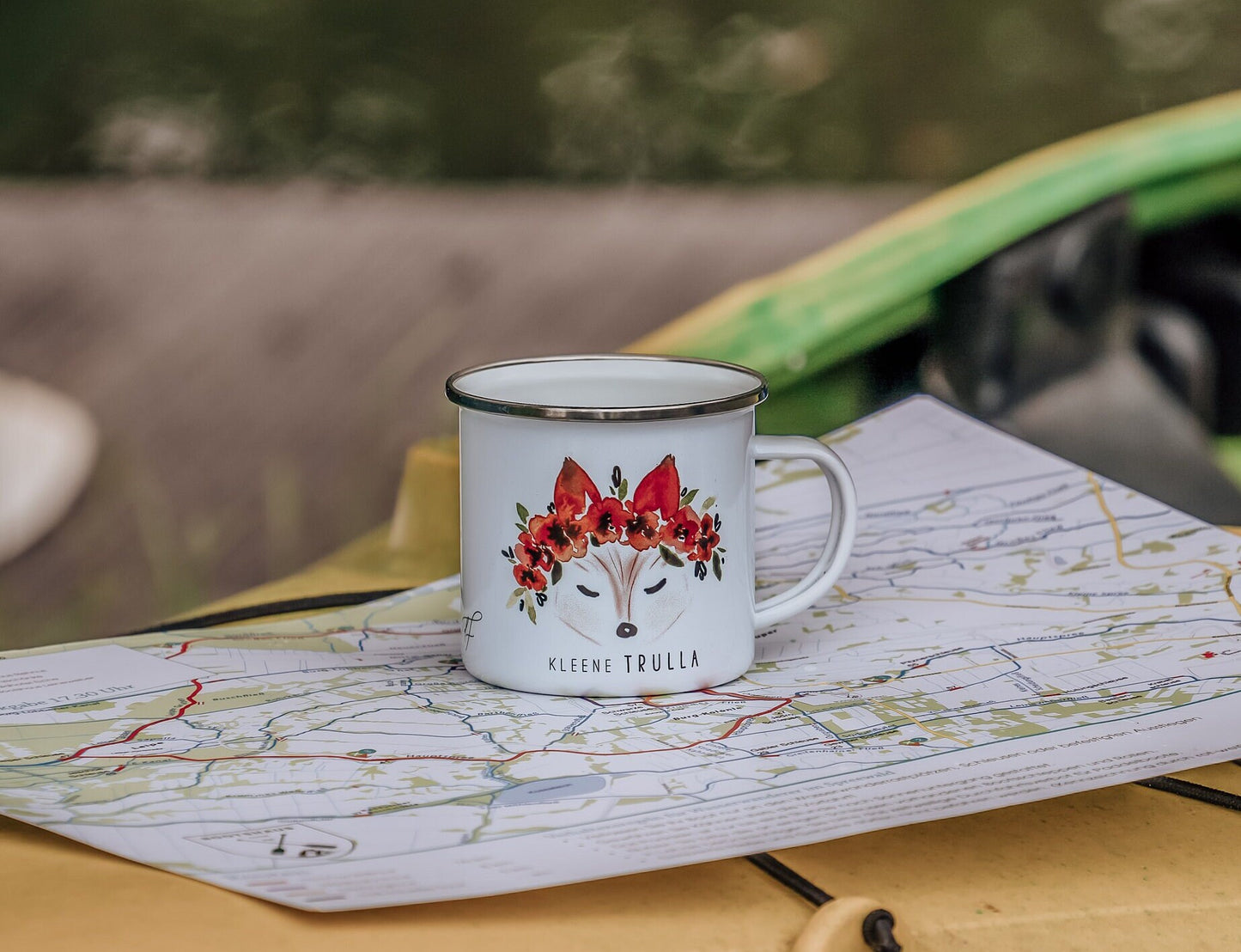 Emaille Tasse - Fuchs "kleene Trulla"