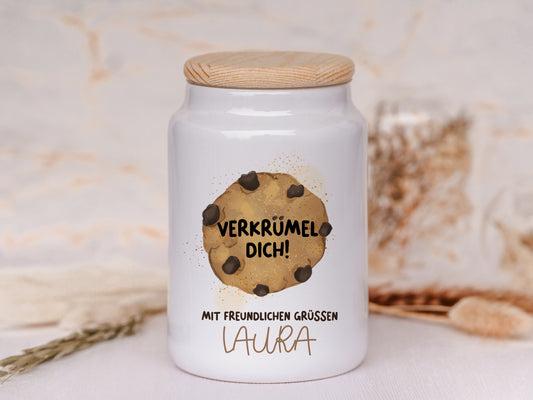 Vorratsdose personalisiert - Krümel