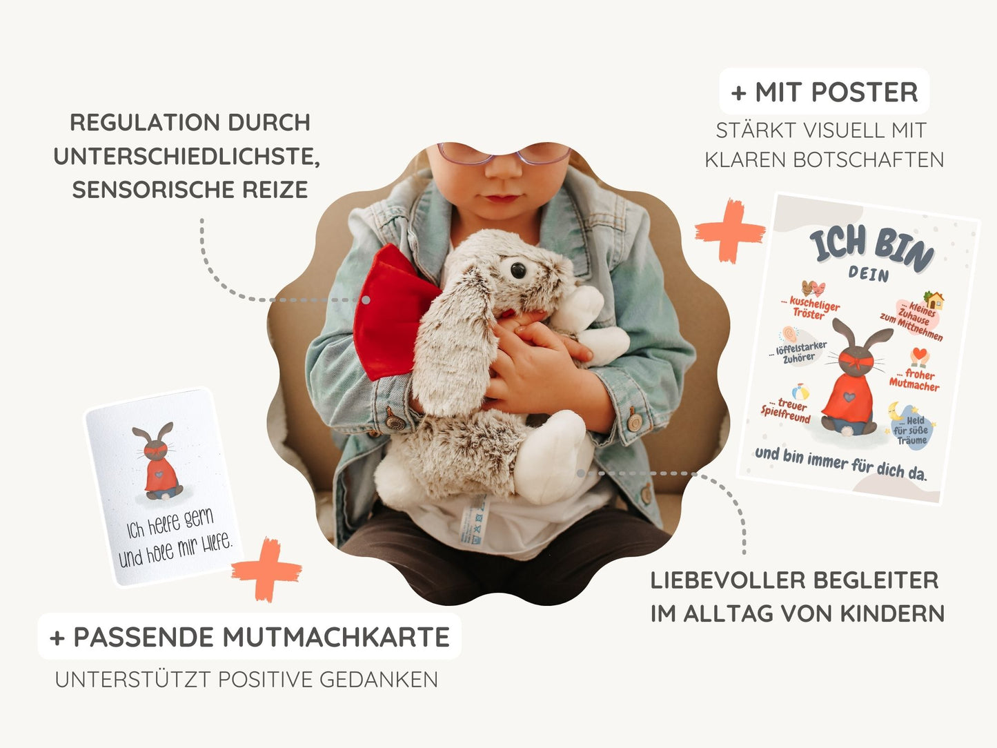 SUPERKRAFT BUNDLE . Super-Hasen-Set & 31 Mutmachkarten "Schatzkiste"