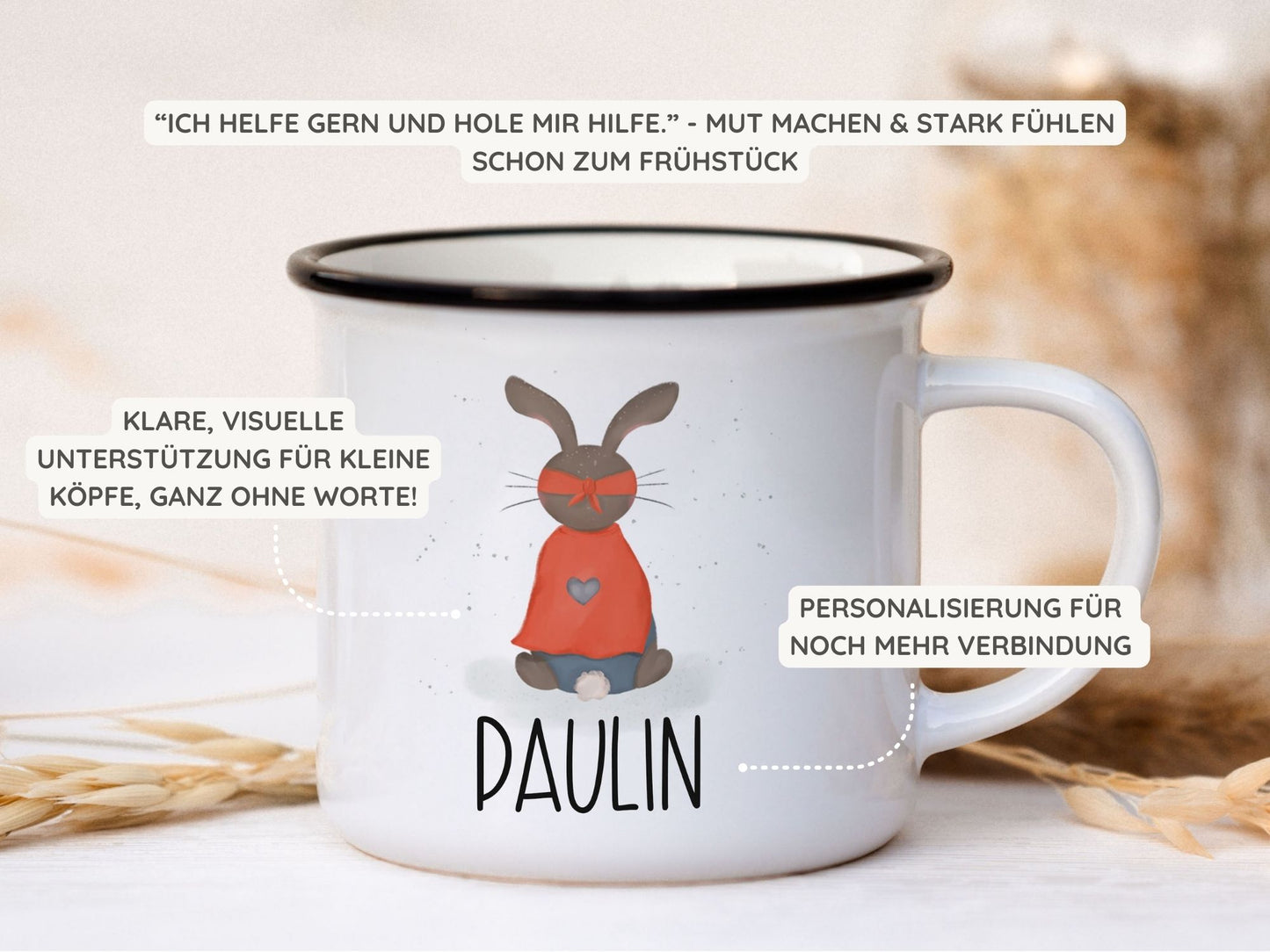 KITA-STARTER BUNDLE mit dem Super-Hasen-Set & personalisierter Tasse