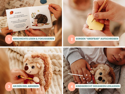 BESTSELLER BUNDLE . Sorgenfresser-Igel-Set + 31 Mutmachkarten "Schatzkiste"