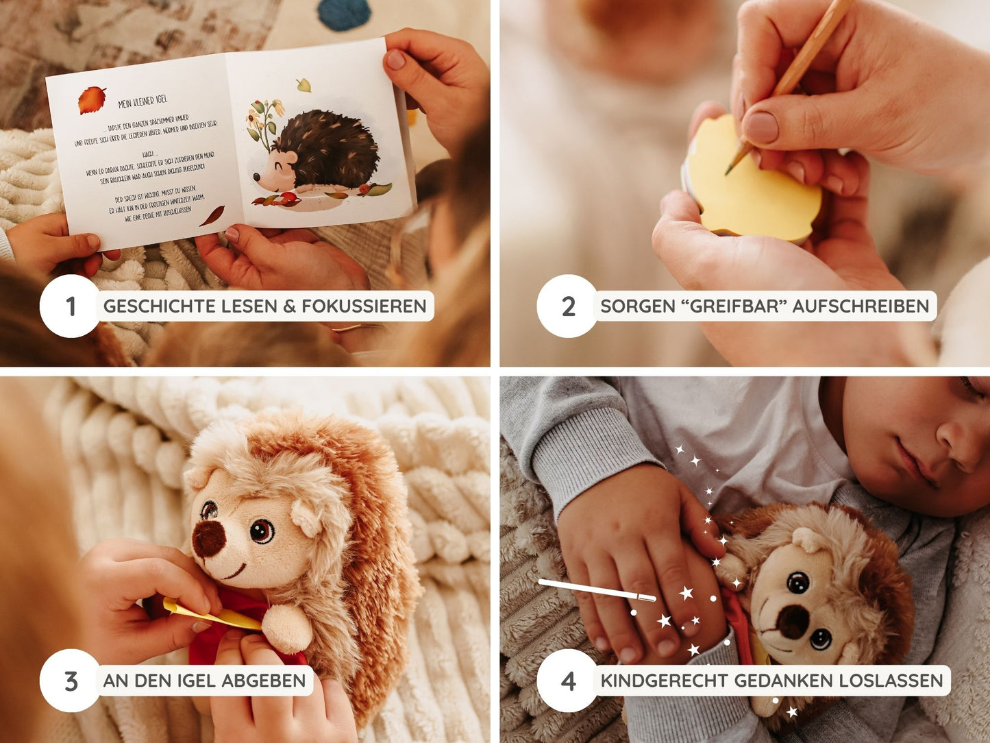SPARER BUNDLE . Igel-Set, 31 Mutmachkarten "Schatzkiste" & personalisierte Tasse