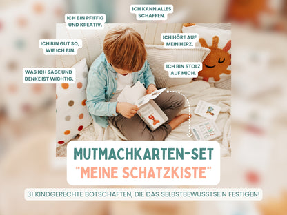 BESTSELLER BUNDLE . Sorgenfresser-Igel-Set + 31 Mutmachkarten "Schatzkiste"
