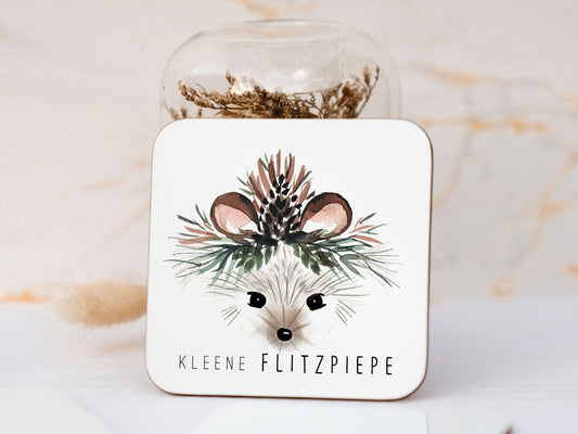 Untersetzer - Igel "kleene Flitzpiepe"