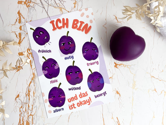 Gefühlsposter mit Knautschball