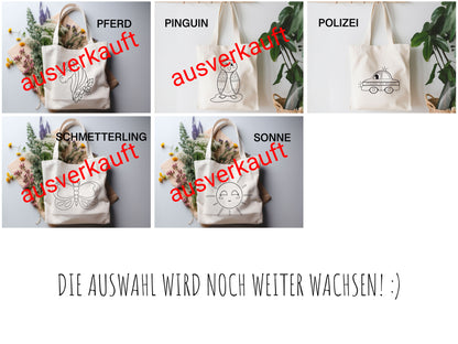 Stoffbeutel zum Ausmalen - SET