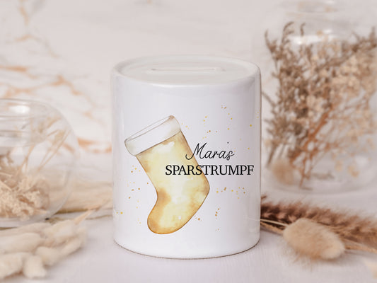 Spardose personalisiert - Sparstrumpf