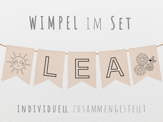 Wimpel zum Ausmalen *SET