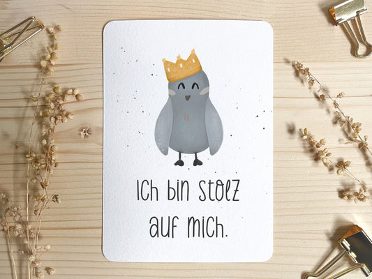 Affirmationskarte für Kinder - Vogel