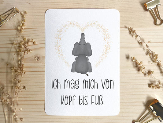 Affirmationskarte für Kinder - Elefant