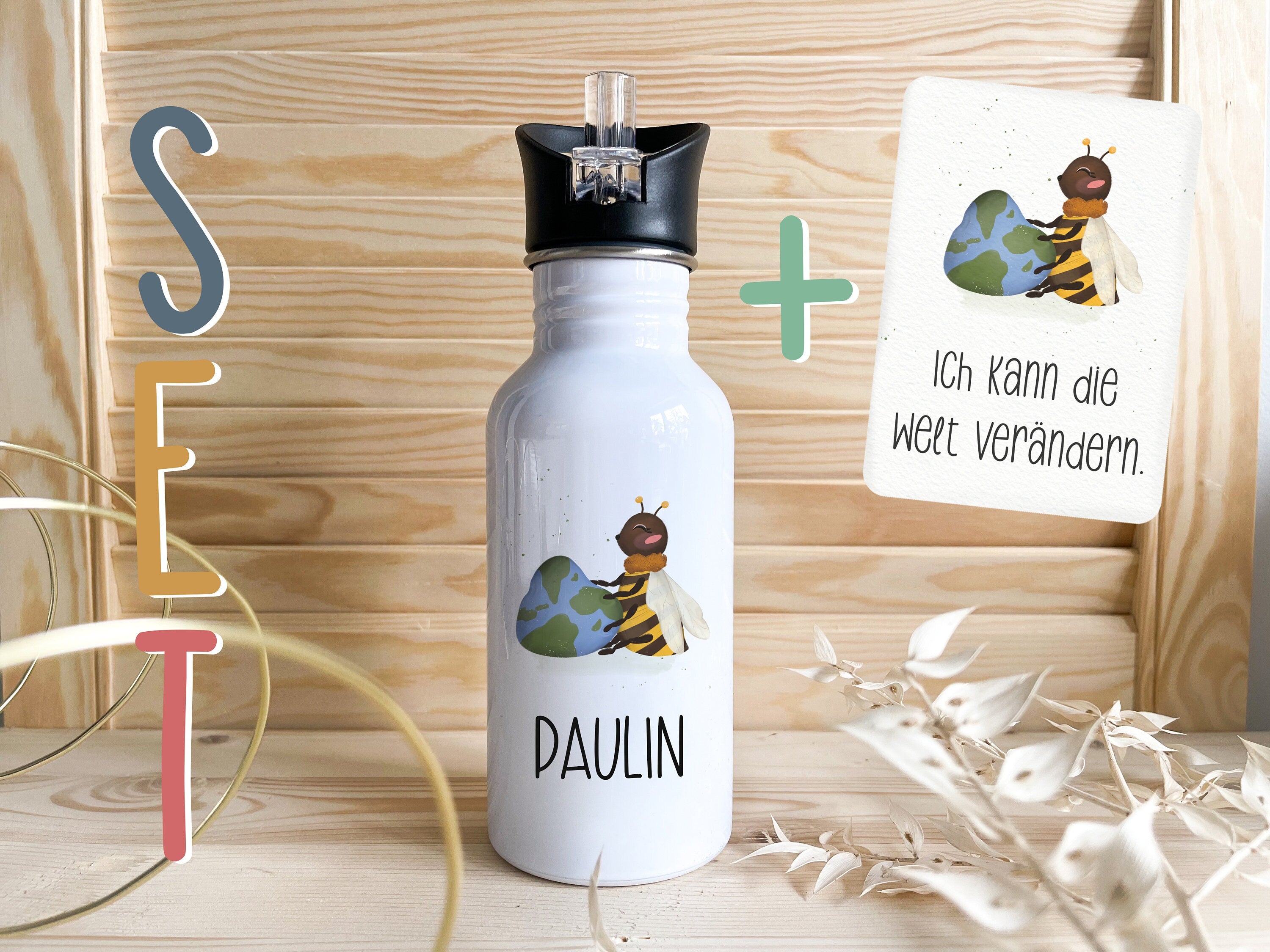 Trinkflasche personalisiert - Biene