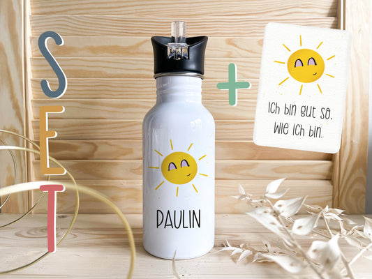 Trinkflasche personalisiert - Sonne