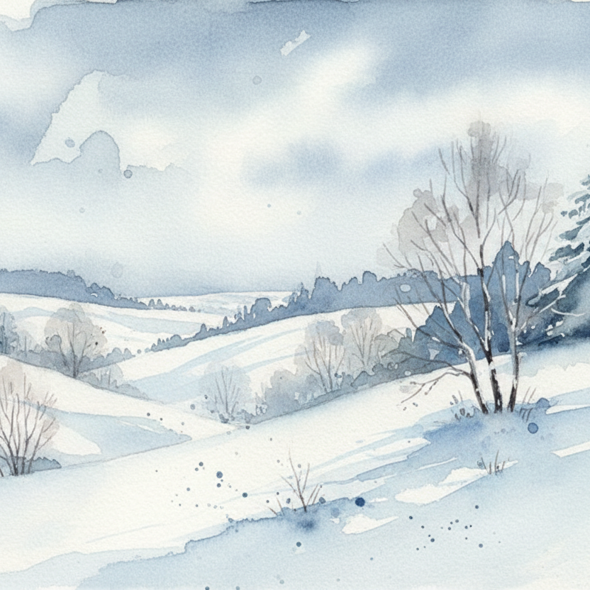 Winter aquarellmalerei