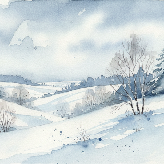 Winter aquarellmalerei